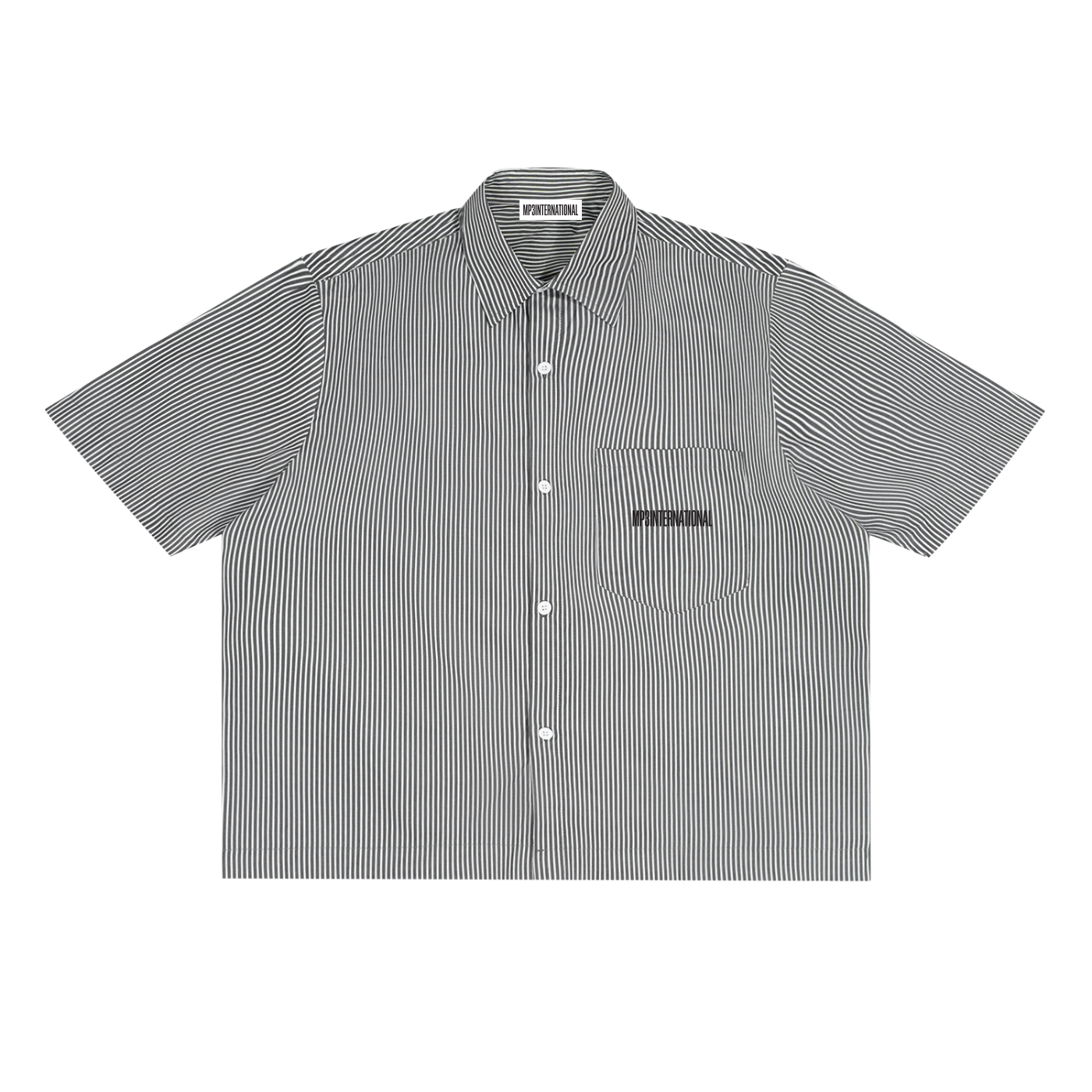 MP3 International ストライプボクシーシャツ