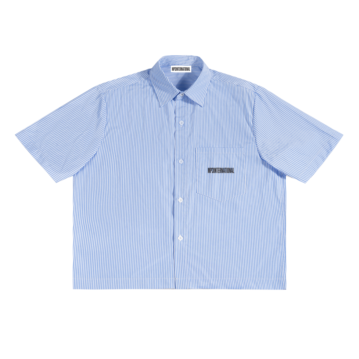 MP3 International ストライプボクシーシャツ
