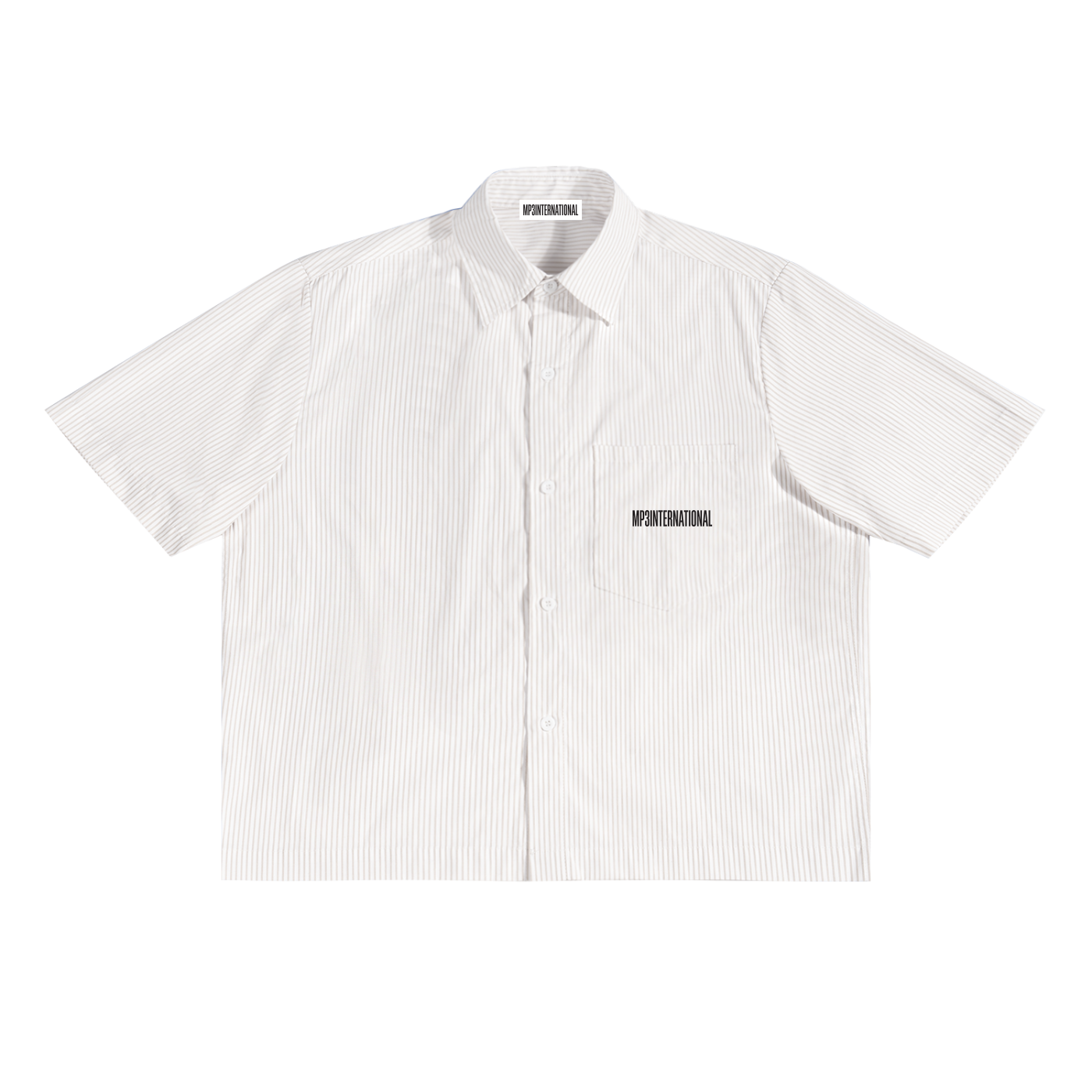 MP3 International ストライプボクシーシャツ