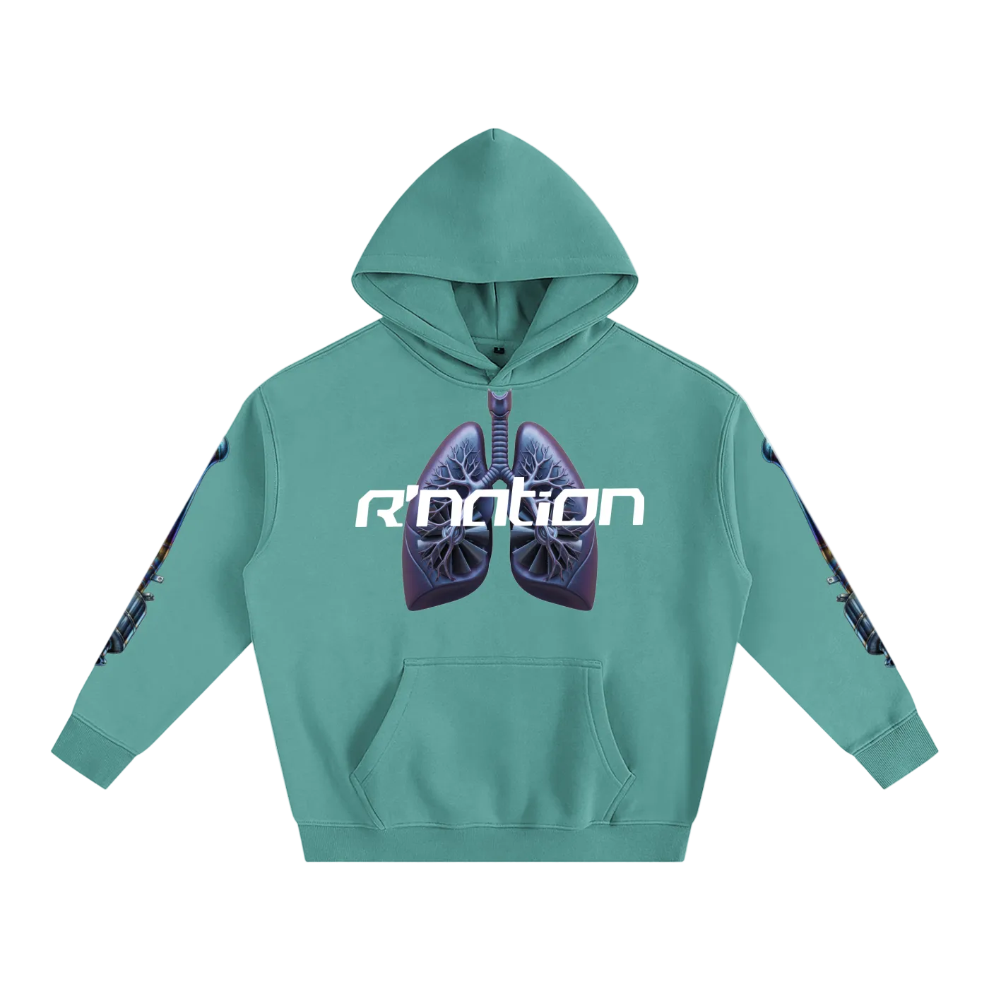 R Nation システムコアフーディー（ティール）